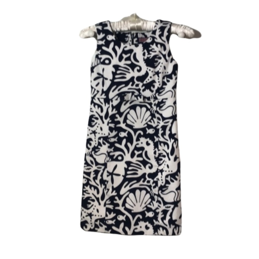 Vineyard Vines seahorse and coral design dress